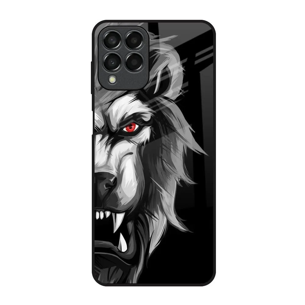 Lightweight Build Quality Minimal Detail Wild Lion Glass Case for Samsung Galaxy M53 5G
