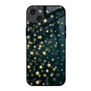 Protective Craft Dazzling Stars Glass Case For iPhone 15 Plus