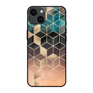 Bronze Texture Glass Case for iPhone 14 Button Cover