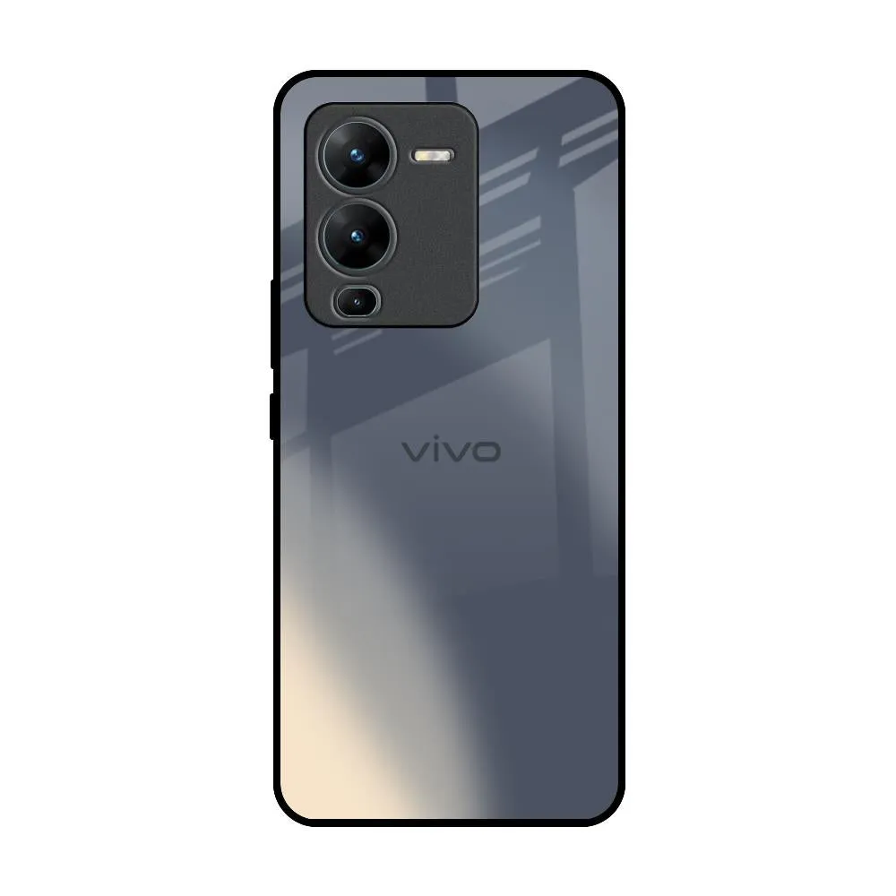 Compact Grip Hybrid Surface Layer Metallic Gradient Glass Case for Vivo V25 Pro