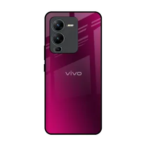 Grip Safe Pink Burst Glass Case for Vivo V25 Pro
