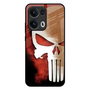 Vibrant Colors Red Skull Glass Case for Oppo Reno13 Pro 5G