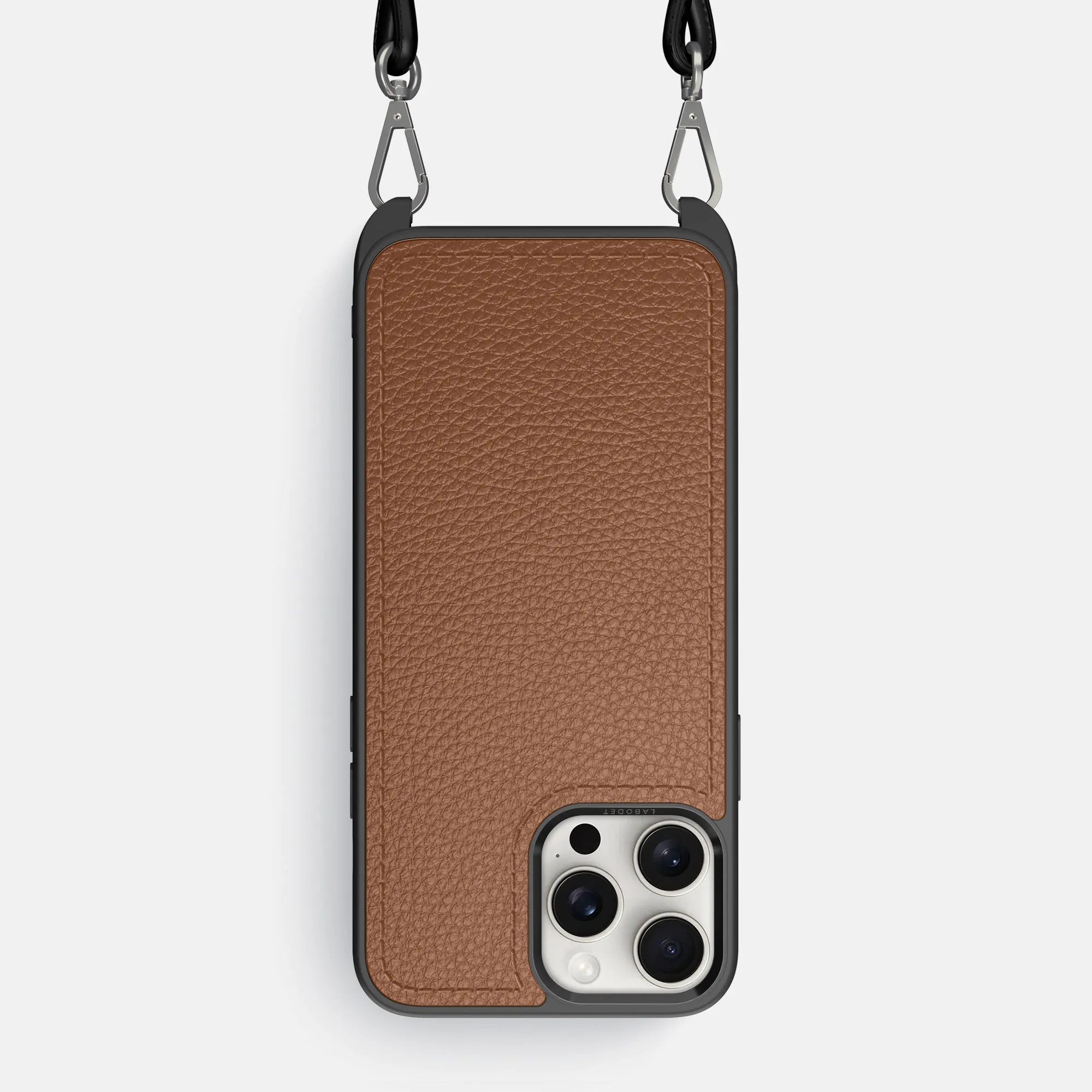 Premium Edge Hybrid Detail Crossbody Sport Case For iPhone 16 Pro Max In Calf