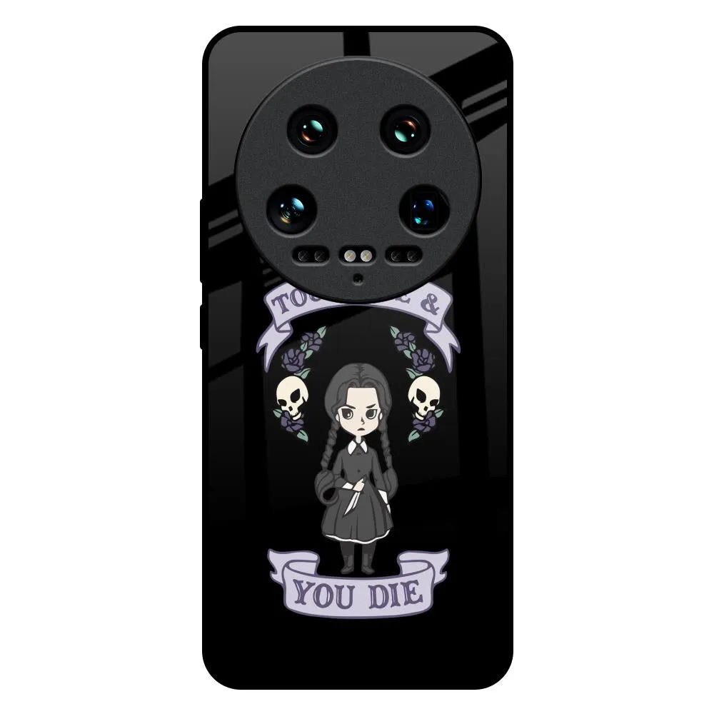 Touch Me & You Die Glass Case for Mi 14 Ultra 5G Hybrid Grip Finish Futuristic style