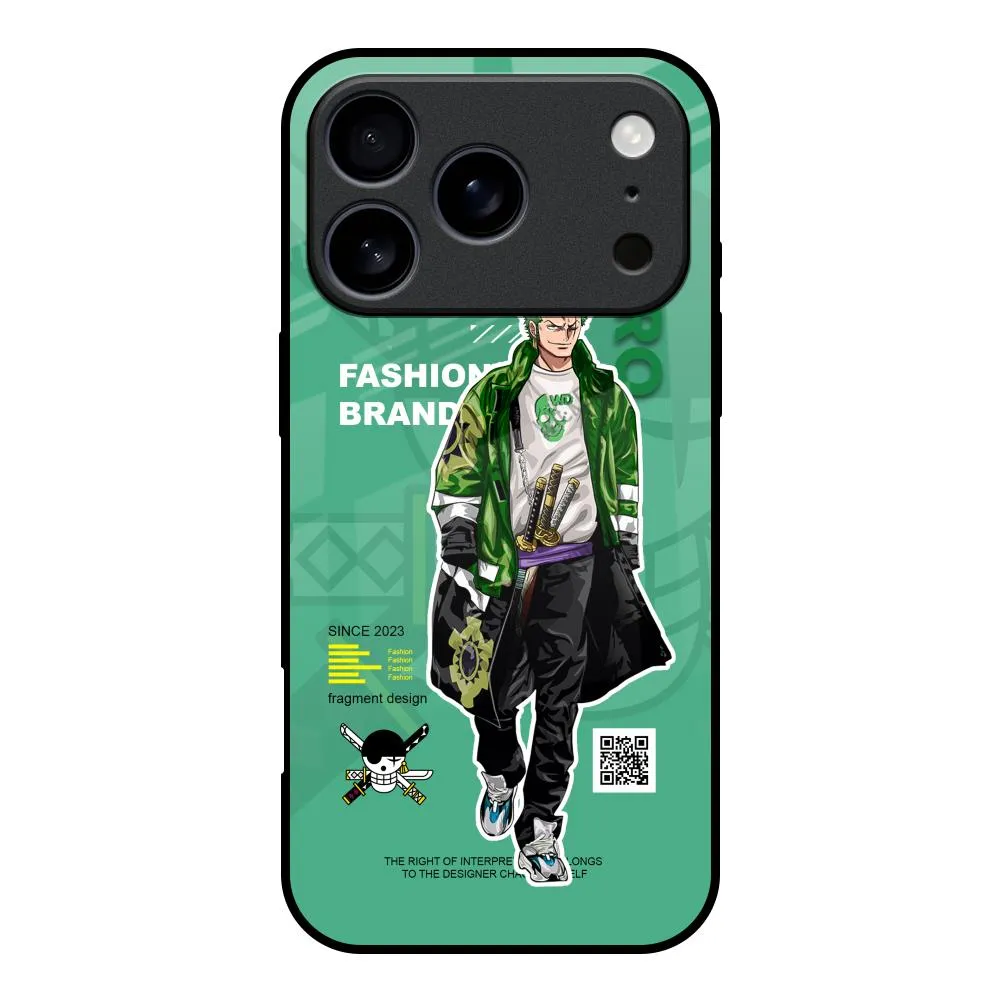 Zoro Bape Glass Case for iPhone 17 Pro Protective Gear