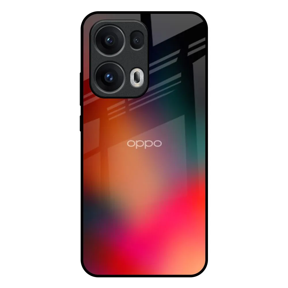 Protective Corner Simple Finish Playful Gradient Glass Case for Oppo Reno13 Pro 5G