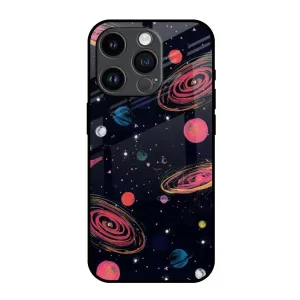 Galaxy In Dream Glass Case For iPhone 14 Pro Modern Grip Clear Frame