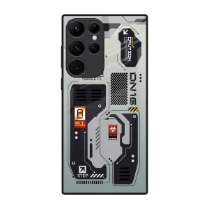 Transparent Edge Vibrant pattern Techno Vibes Glass Case for Samsung Galaxy S22 Ultra 5G