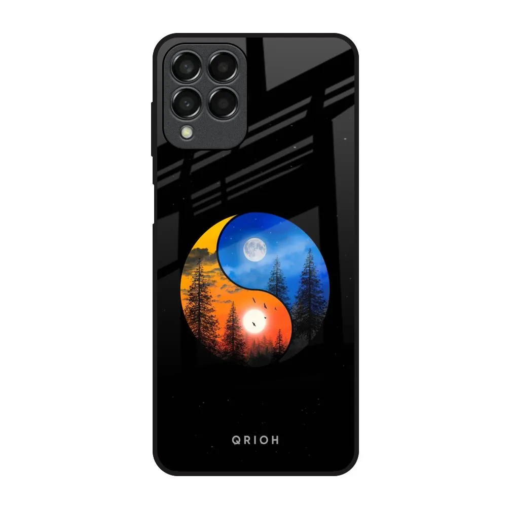 Yin Yang Balance Glass Case for Samsung Galaxy M53 5G Durable Design Texture Lightweight accessory