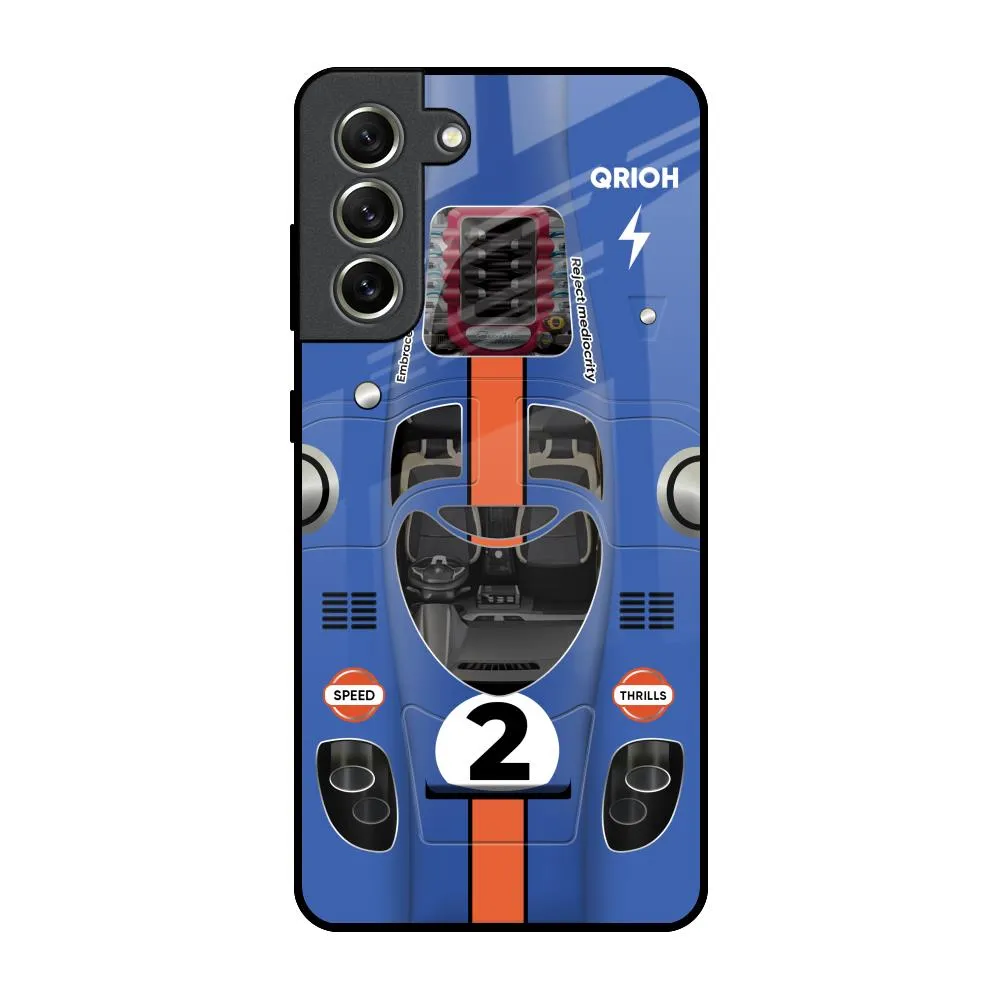 Hybrid Finish Elegant Finish Car Adiction Glass Case for Samsung Galaxy S21 FE 5G