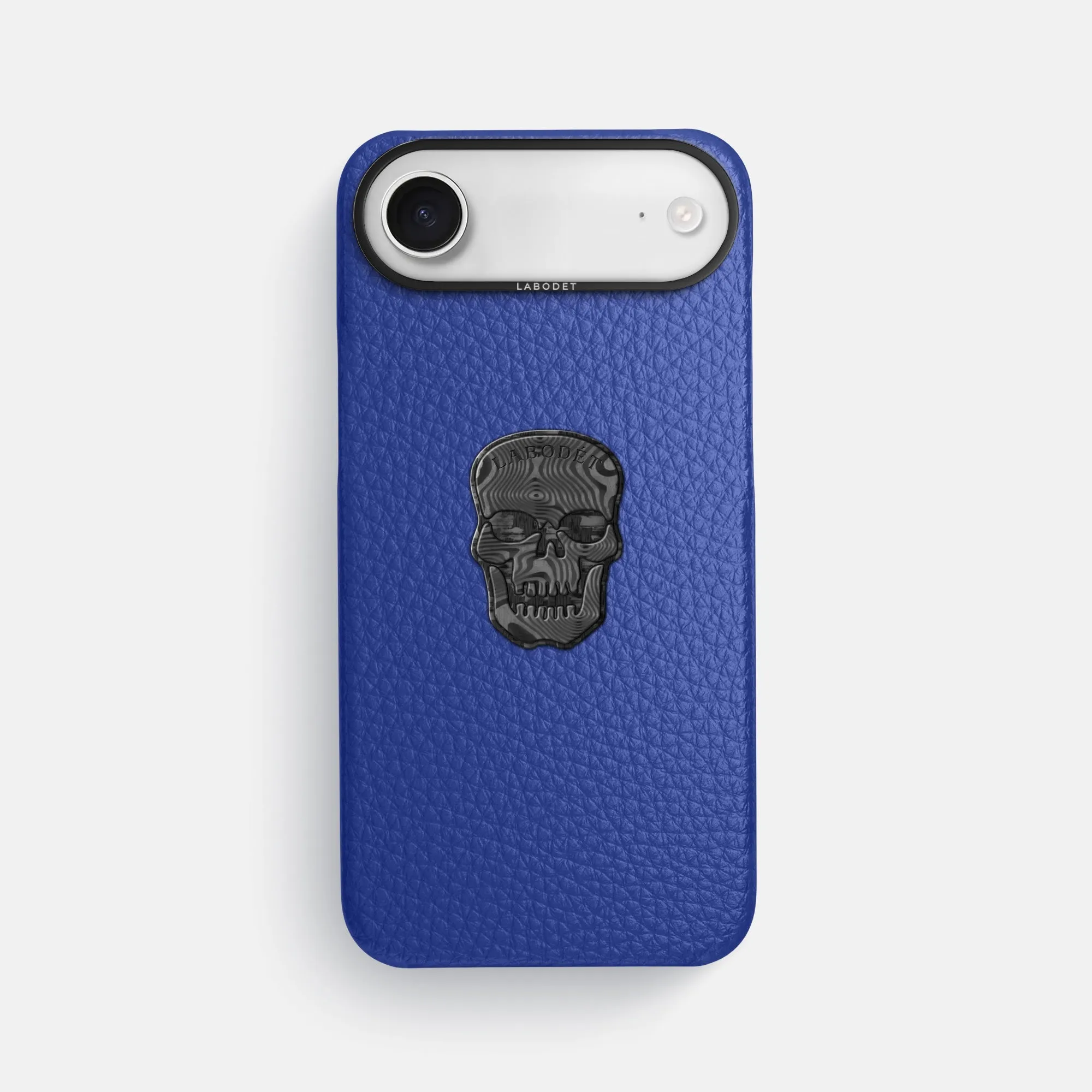 Classic Case With Carbon Skull For iPhone 17 Air In Calf Strong material Clear Pattern