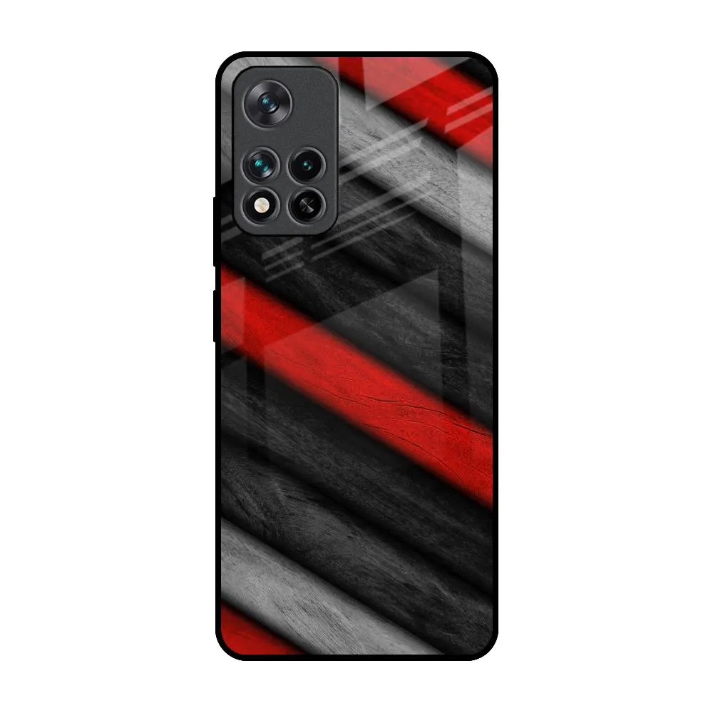 Anti Slip Soft Wooden Texture Glass Case for Mi 11i