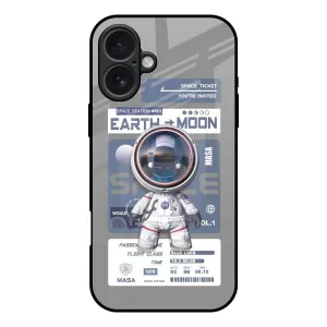 Space Flight Pass Glass Case for iPhone 17 Minimal Feel