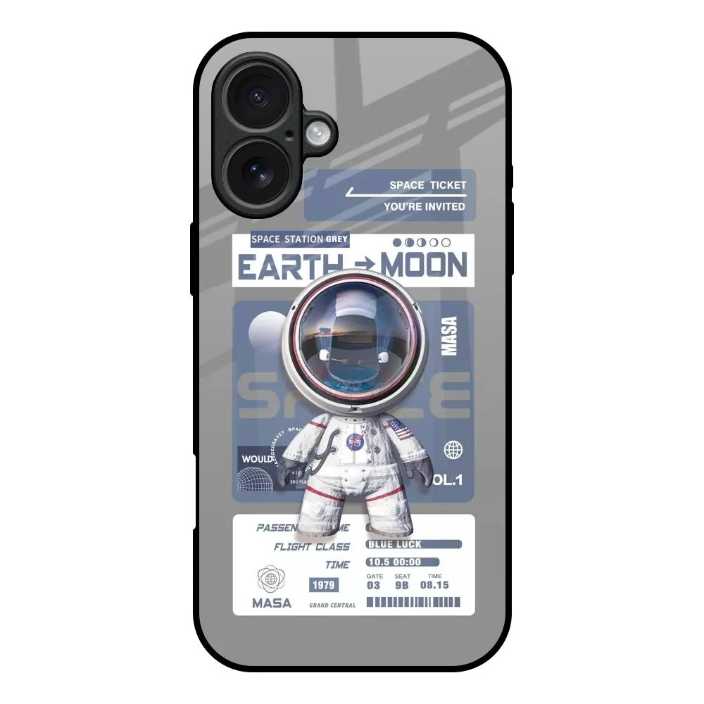 Space Flight Pass Glass Case for iPhone 17 Minimal Feel