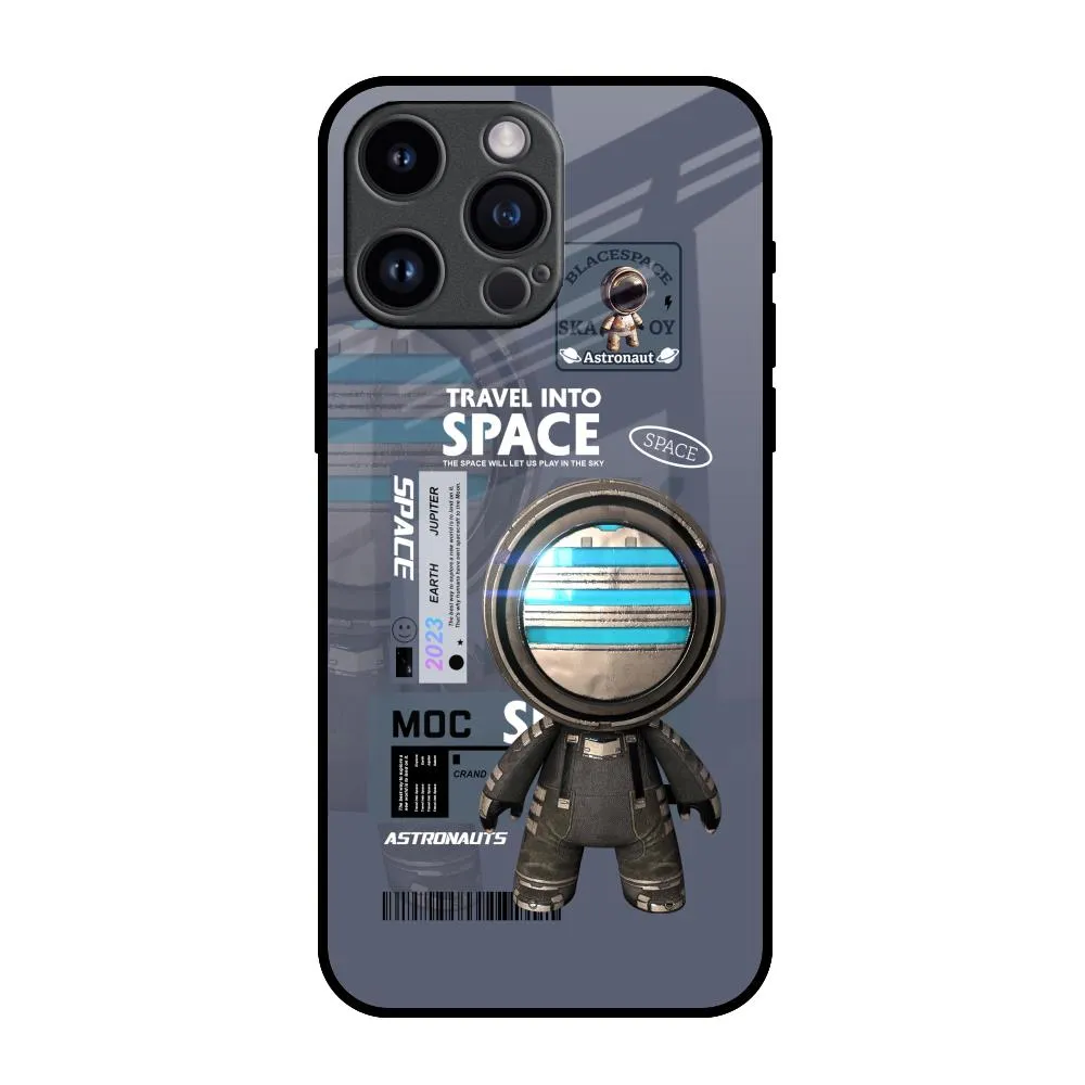 Space Travel Glass Case for iPhone 14 Pro Max Minimal Texture Layer