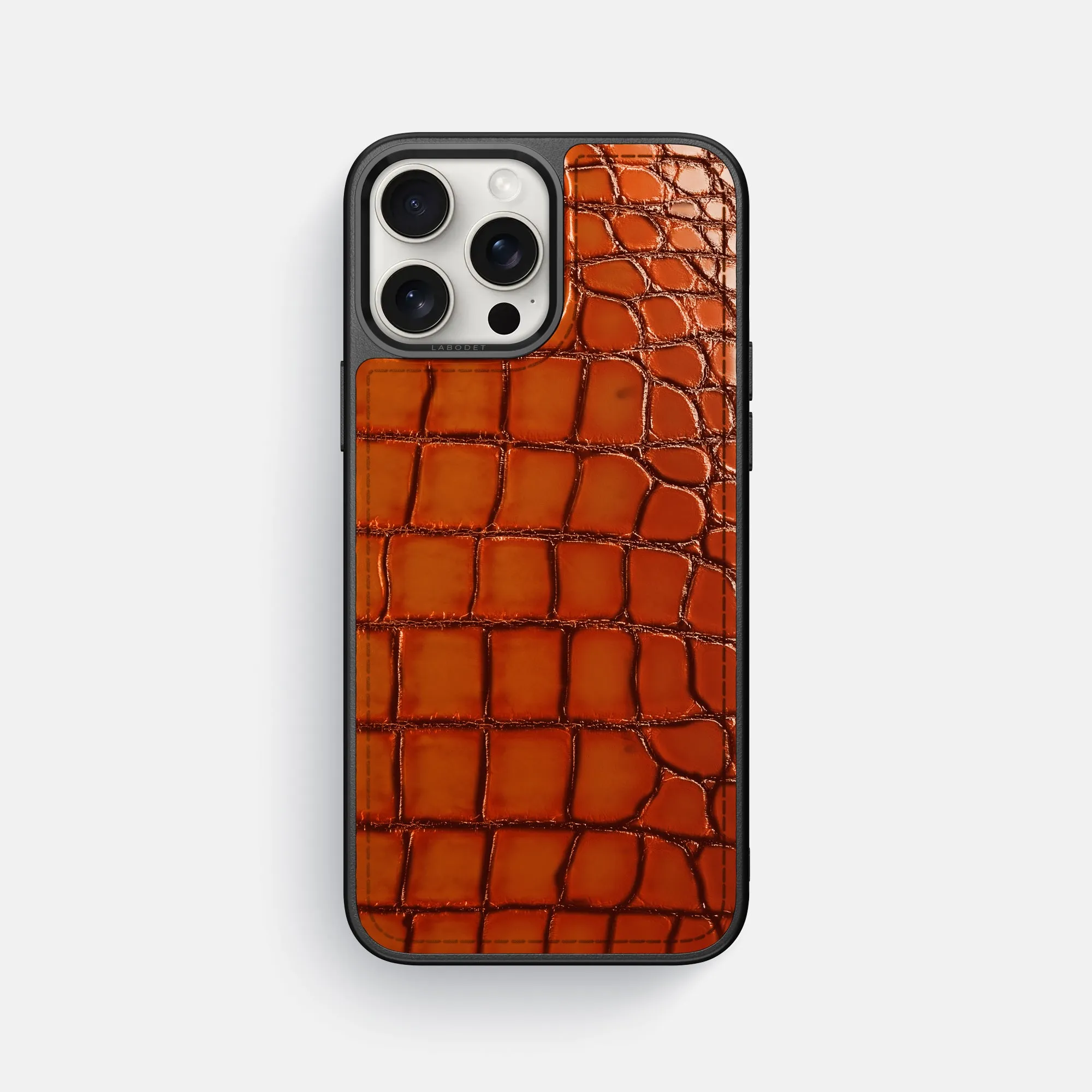Sport Case For iPhone 16 Pro Max In Patina Alligator Transparent Edge Flexible Pattern