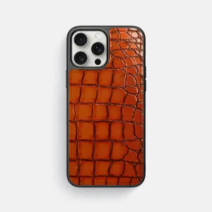 Sport Case For iPhone 16 Pro Max In Patina Alligator Transparent Edge Flexible Pattern