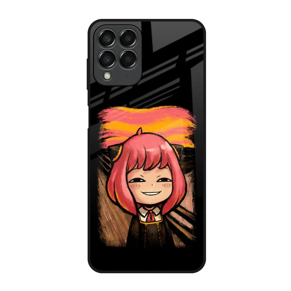 Portable Grip Vivid Detail Spy X Family Glass Case for Samsung Galaxy M53 5G