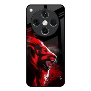 Red Angry Lion Glass Case for Oppo Find x8 Pro Edge Reinforced