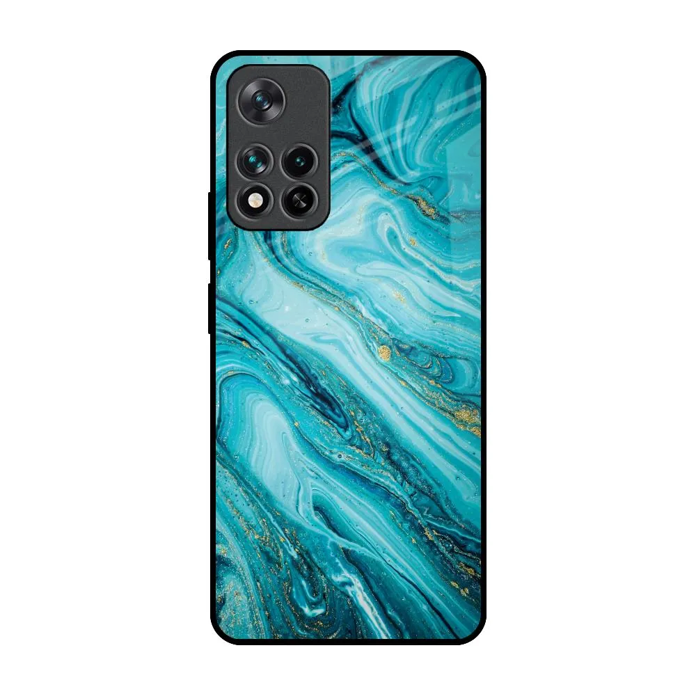Lightweight Feel Ocean Marble Glass Case for Mi 11i