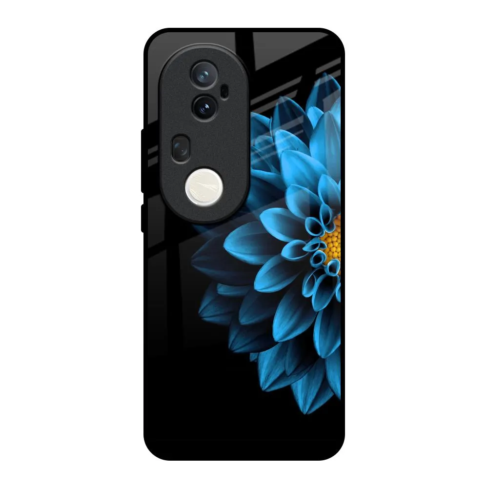 Comfort Style Strong material Half Blue Flower Glass Case for Vivo T4 Ultra 5G