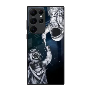 Astro Connect Glass Case for Samsung Galaxy S22 Ultra 5G Glossy Texture Luxury Finish Texture