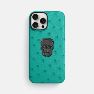 Classic Case With Carbon Skull For iPhone 16 Pro Max In Ostrich Soft Protection