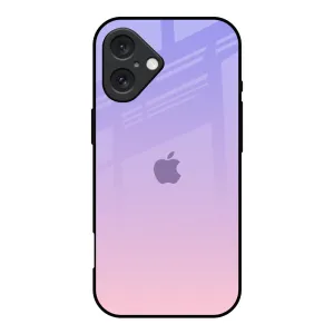 Lavender Gradient Glass Case for iPhone 16 Luxury Shine