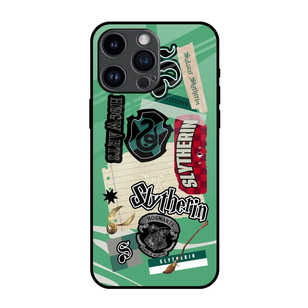 Slytherin Glass Case for iPhone 14 Pro Max Premium Craft