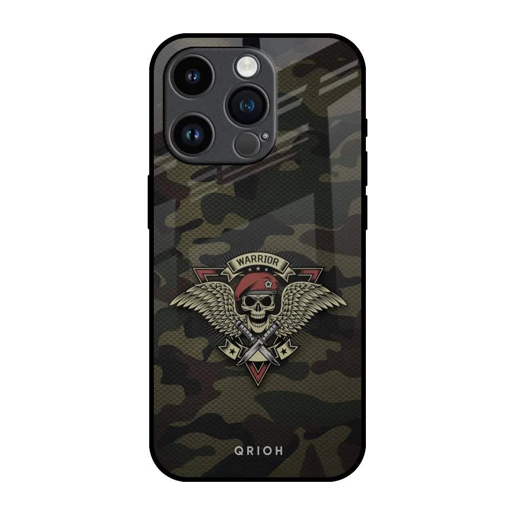 Army Warrior Glass Case for iPhone 14 Pro Screen Bumper Luxury Look