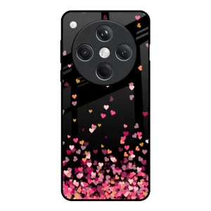 Heart Rain Fall Glass Case For Oppo Find X8 5G Travel Essential Fashion Touch