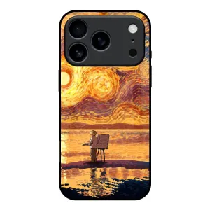 Sunset Vincent Glass Case for iPhone 17 Pro Polished Detail Rugged Look