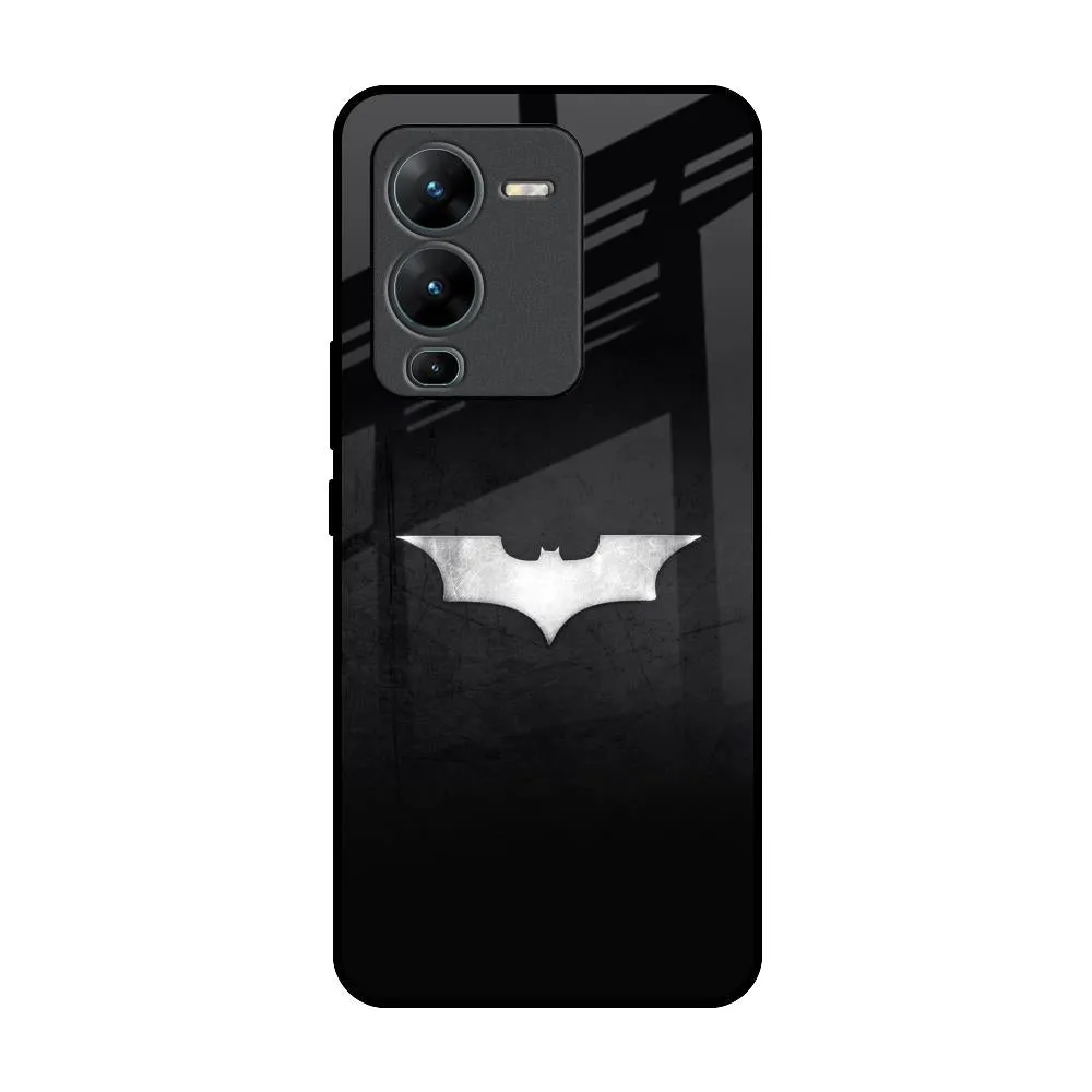 Super Hero Logo Glass Case for Vivo V25 Pro Modern Design Texture