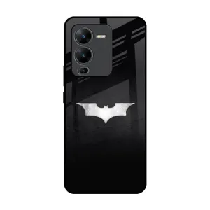 Super Hero Logo Glass Case for Vivo V25 Pro Modern Design Texture