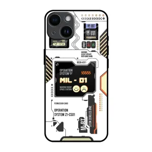 Tech Display Glass Case for iPhone 14 Ergonomic grip Stylish Texture