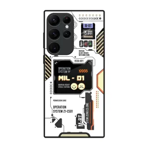 Tech Display Glass Case for Samsung Galaxy S22 Ultra 5G Protective Surface Elegant Craft