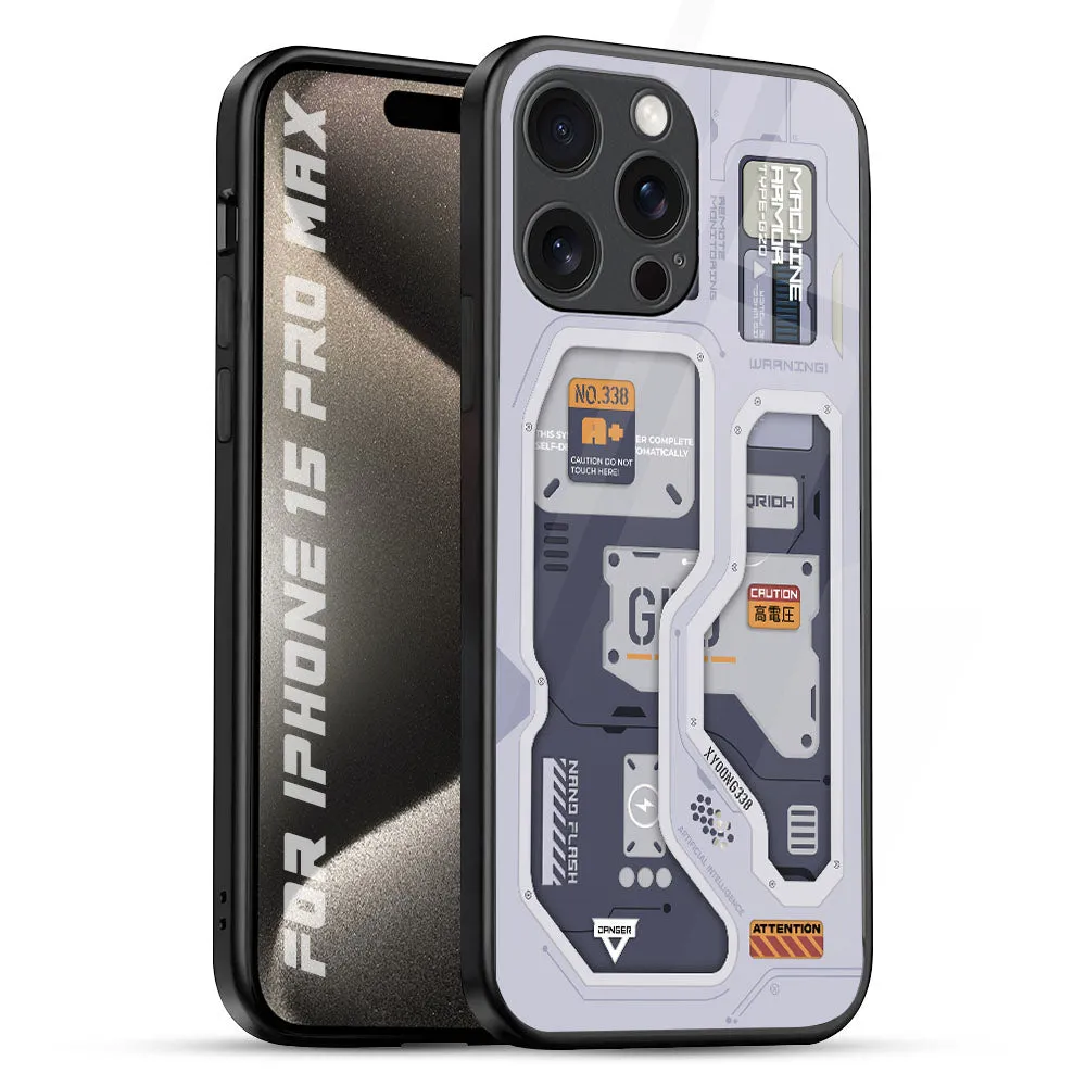 Tech Savvy Glass Case for iPhone 15 Pro Max Durable Shell