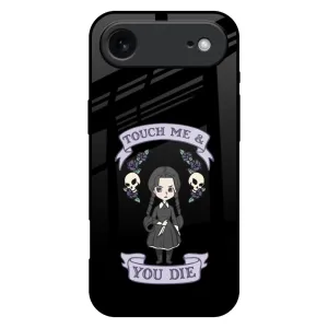 Touch Me & You Die Glass Case for iPhone 17 Air Customizable Option Stylish Edge
