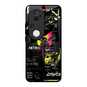 Astro Glitch Glass Case for Vivo T4 Ultra 5G Resistant Layer Everyday Protection