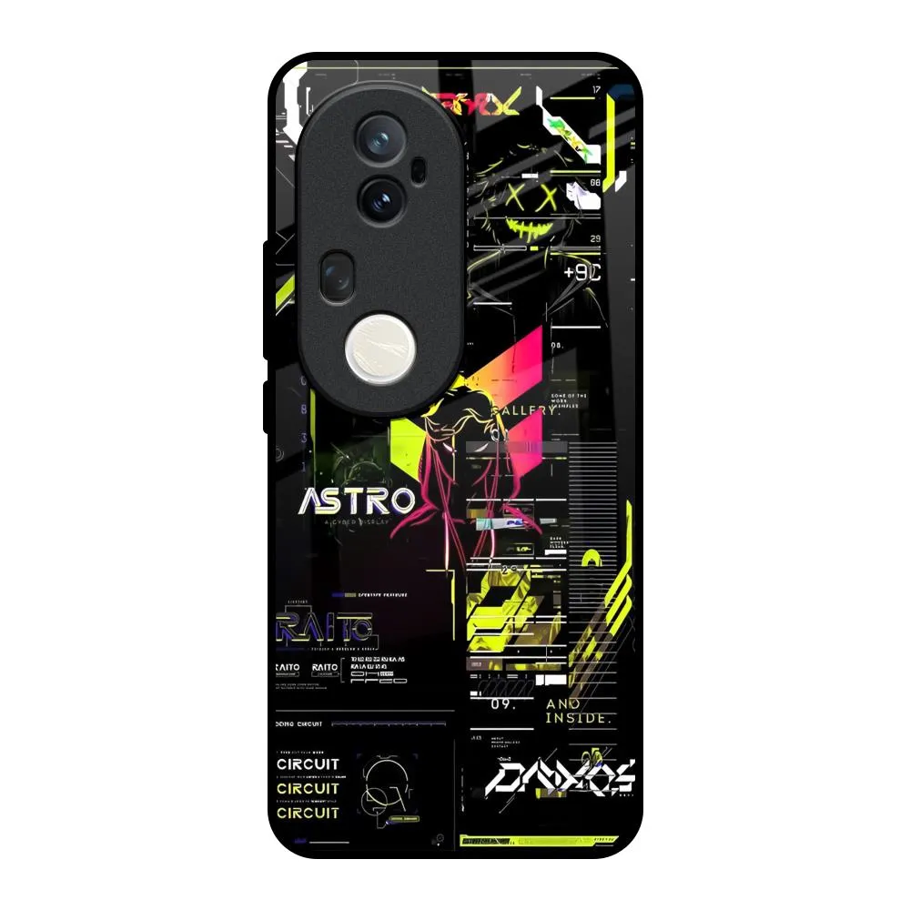 Astro Glitch Glass Case for Vivo T4 Ultra 5G Resistant Layer Everyday Protection