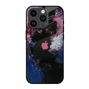 Soft touch layer Smudge Brush Glass case for iPhone 14 Pro