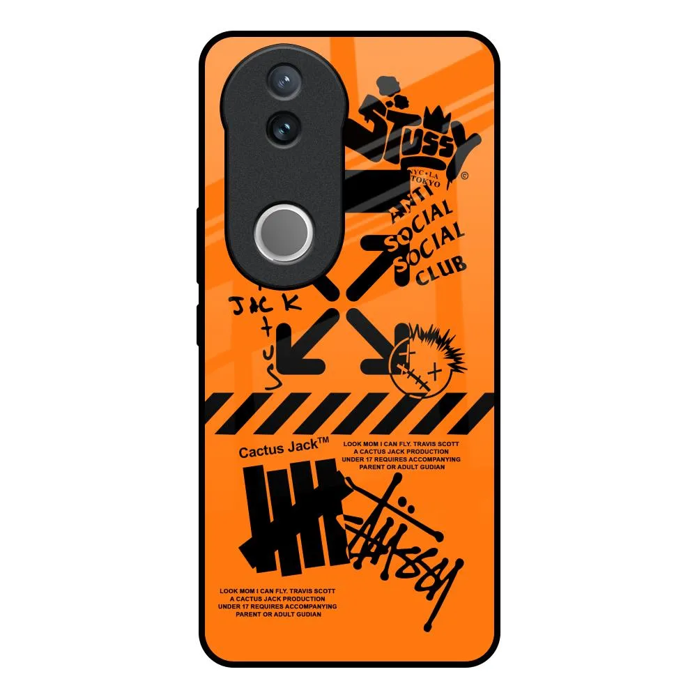 Anti Social Club Glass Case for IQOO Z10R 5G Elegant Style Hand Feel