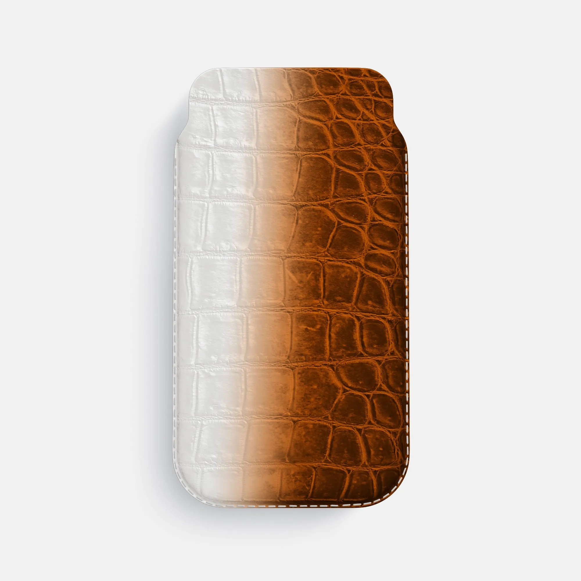 Pouch Case For iPhone 17 Air In Himalayan Crocodile Vivid Finish Sleek Finish