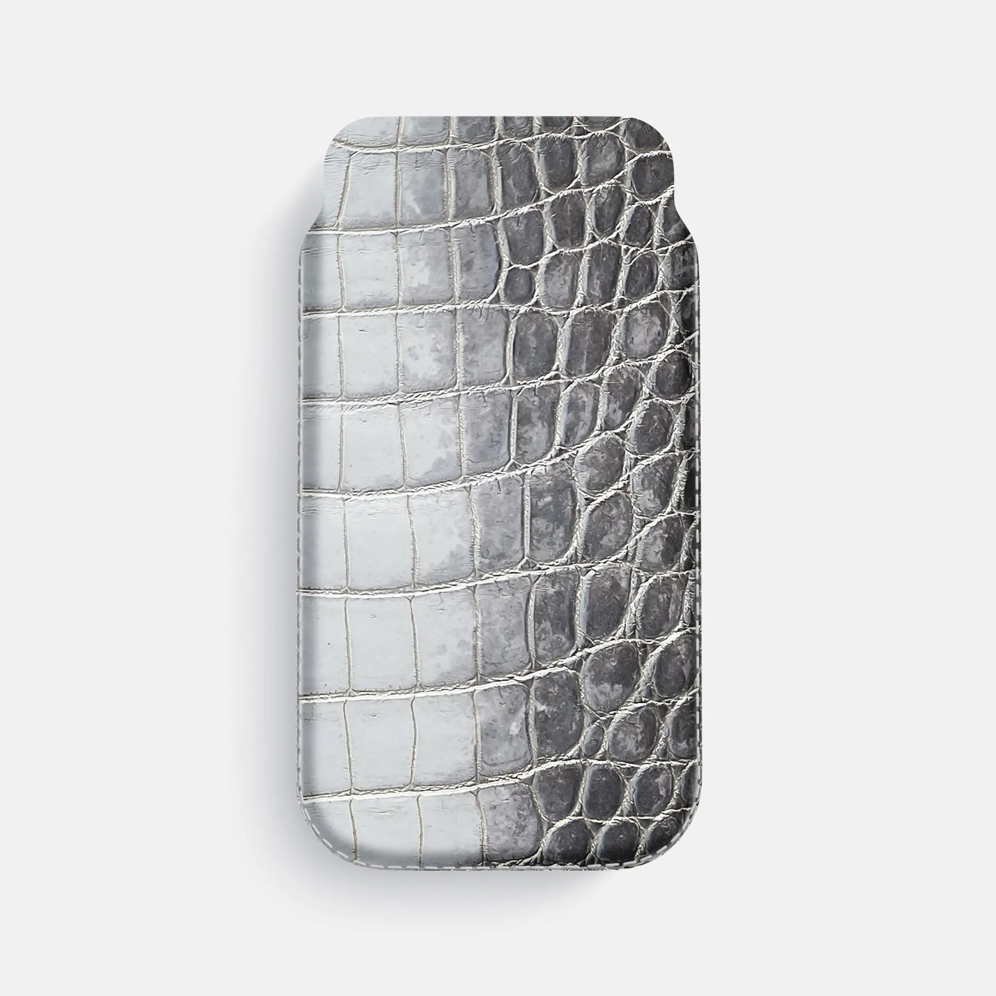 Light Build Clear Texture Pouch Case For iPhone 17 Air In Himalayan Crocodile