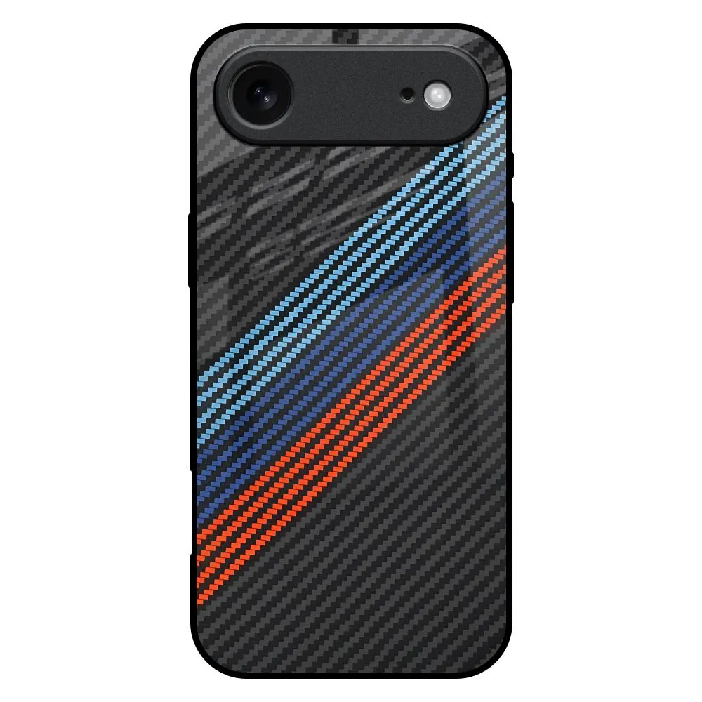 Carbon Inspired Glass Case for iPhone 17 Air Full Coverage