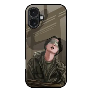 Blind Fold Glass Case for iPhone 17 Trendy Look Gloss Surface