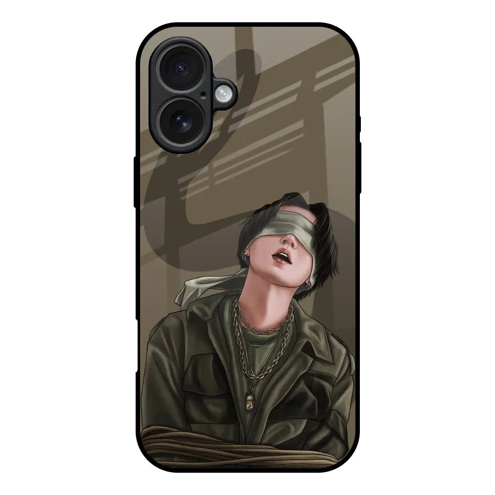 Blind Fold Glass Case for iPhone 17 Trendy Look Gloss Surface