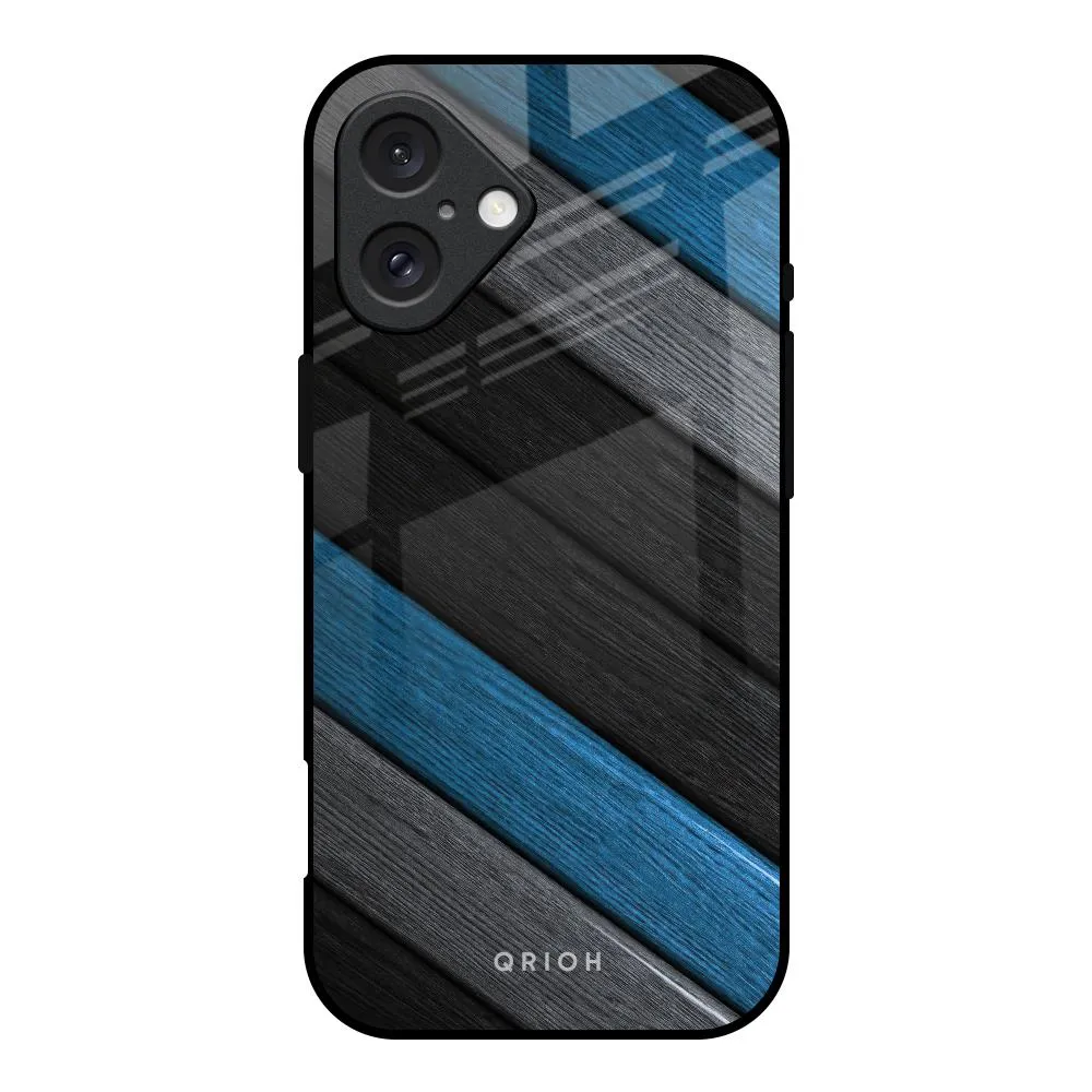 Multicolor Wooden Effect Glass Case for iPhone 16 Protective Edge Protective Texture Layer