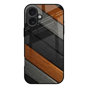 Professional Style Tri Color Wood Glass Case for iPhone 17