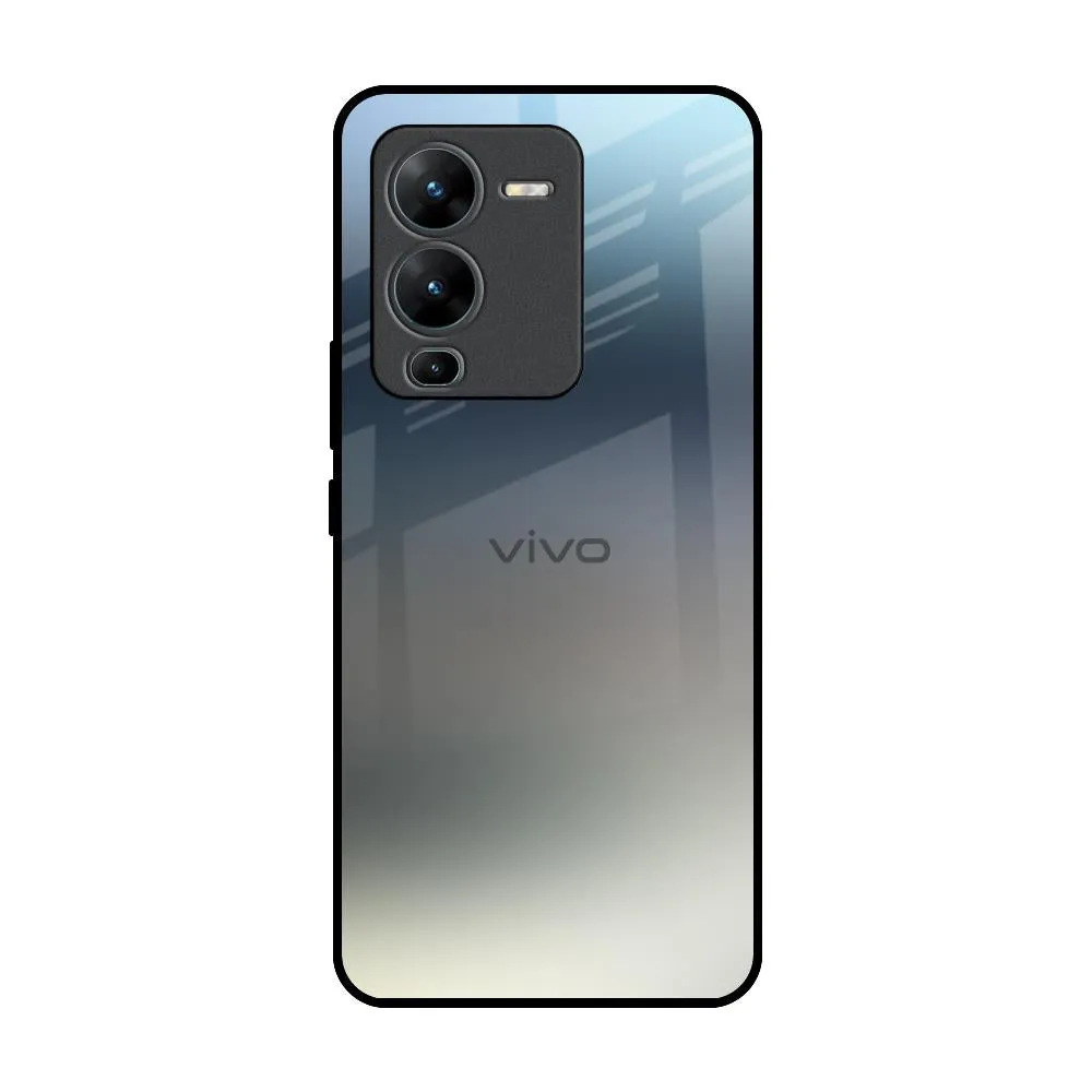 Tricolor Ombre Glass Case for Vivo V25 Pro Smooth Pattern Design
